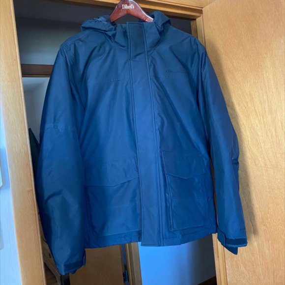 eddie bauer down jacket mens size L black - Picture 7 of 8